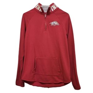 PINK University of Arkansas Quarter Zip Sweatshirt